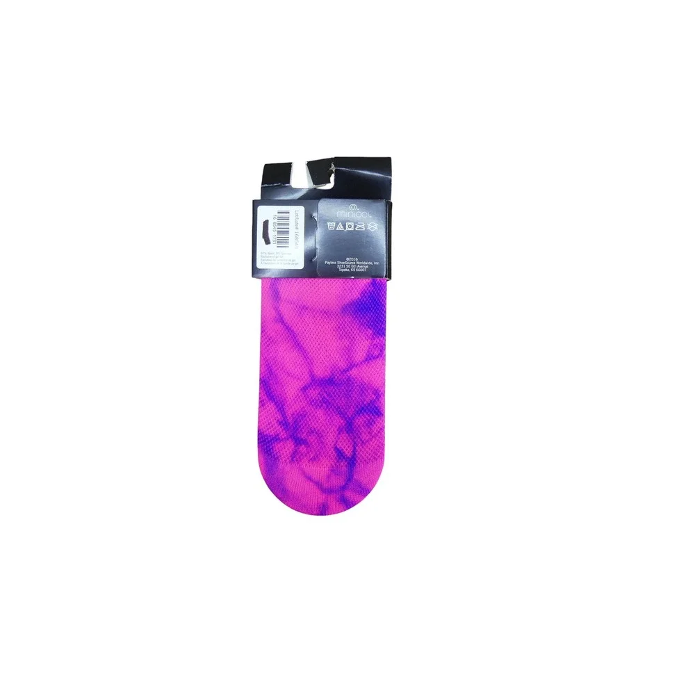 Minicci Liner Socks Womens M/L Pink Purple NWT Tie Dye Non-Slip No Show 1 Pair